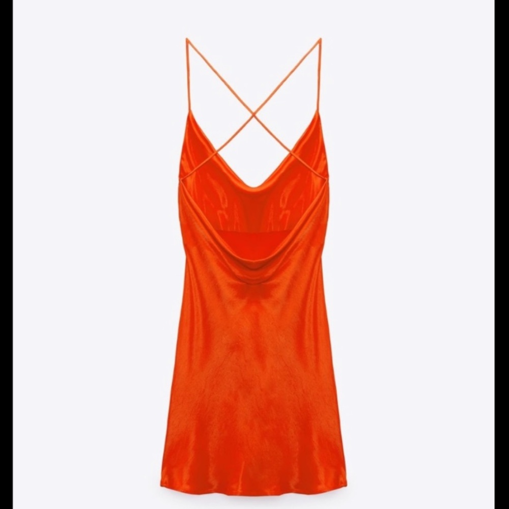 Zara SHORT SATIN EFFECT DRESS